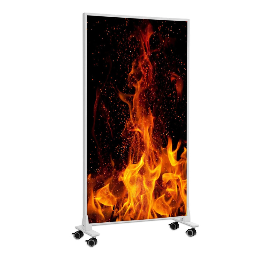 Könighaus Infrarotheizung Lagerfeuer mit Rollen, Weiß, 450 W - Bild 2