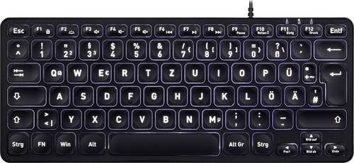 Perixx PERIBOARD-332 DE Kabelgebundene Tastatur mit QWERTZ-Layout in Schwarz und Beleuchtung - Bild 1