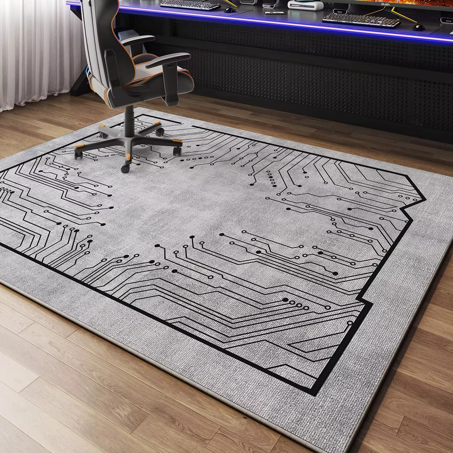 VIKAMA Gaming-Zimmerteppich modern und rutschfest für Schlafzimmer und Home-Office - Bild 2