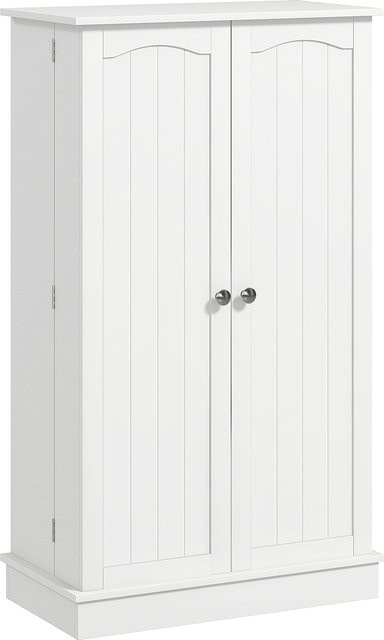 HOMCOM Küchenschrank Küchenbuffet Speisekammer in Weiß mit Schränken, verstellbaren Regalen und 12 Gewürzregalen, B/T/H: 60 x 30 x 104 cm - Bild 1