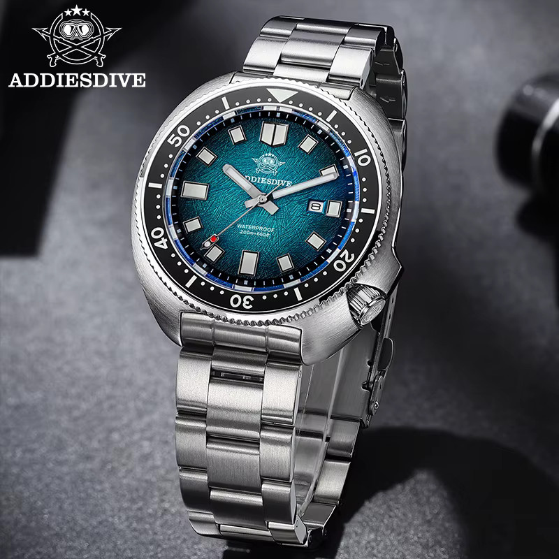 ADDIESDIVE Armbanduhr, Quarz, Edelstahl, Saphirglas, 20 ATM, Herren - Bild 3