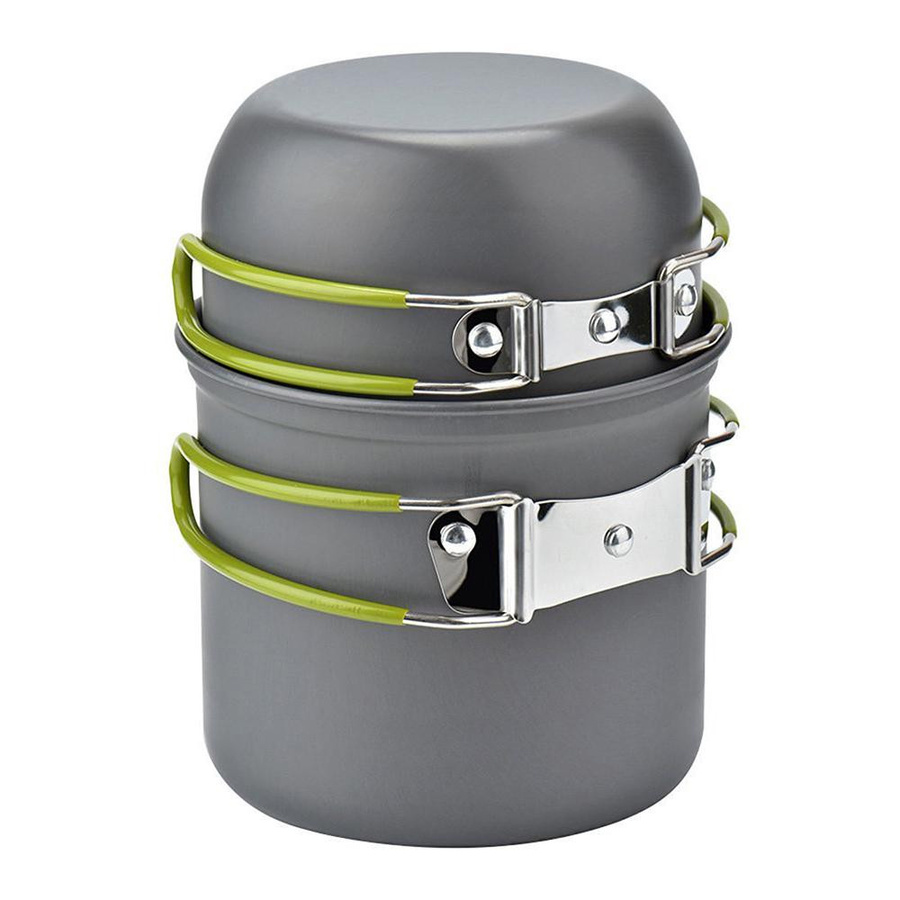 TOMTOP JMS Camping-Kochgeschirr-Set aus Aluminiumlegierung mit 3000 W Campingkocher, Kochtöpfen, Pfannen und Tankhalterung für Outdoor und Picknick - Bild 3