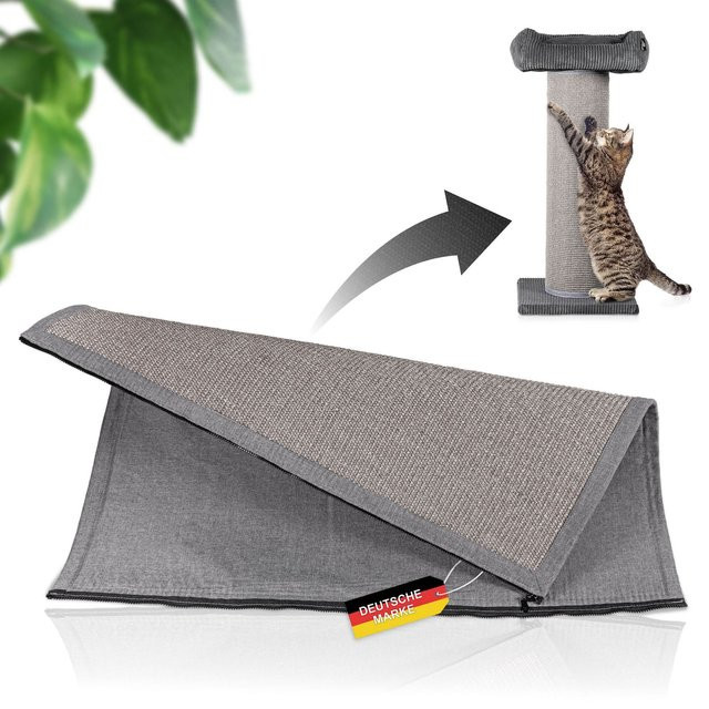 Lycce Kratzbaum FRIEDA XXL Kratztonne mit austauschbaren Sisal-Matten und waschbarem Cord-Bezug - Bild 1