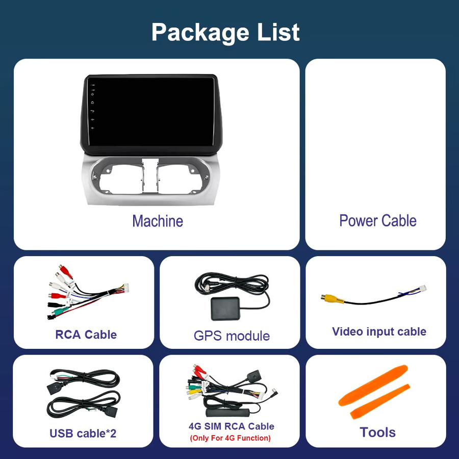 KJ-NAVI Android 14 Autoradio mit Navigation und Multimedia Player für Opel Combo Corsa Tigra 2001–2011, HD Bildschirm, Bluetooth, WiFi und 4G in Schwarz - Bild 3