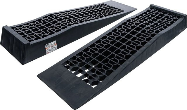 BGS Auffahrrampen-Set aus Kunststoff extra flach, 2-teilig, Schwarz - Bild 1