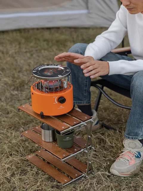 MOUNTAINHIKER Multifunktionaler Outdoor-Campingheizofen, tragbarer und abnehmbarer Mehrzweckofen in Orange - Bild 1