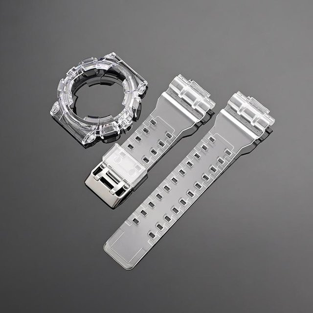 Casio Uhrenarmband Silikon, transparent, Herren - Bild 1
