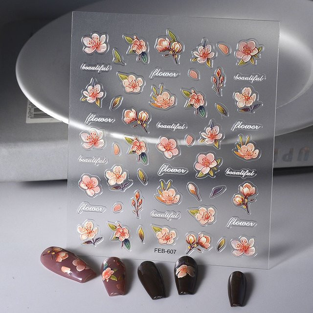 NamPhuong Nagelkunst-Aufkleber, Kirschblüten, Selbstklebend - Bild 1