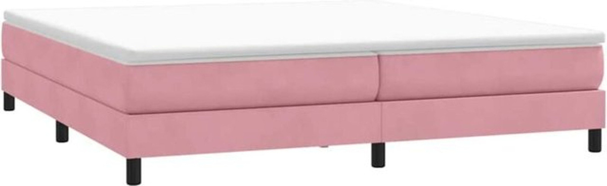Modernes Boxspringbett ohne Matratze von Vidaxl in Rosa - Bild 1