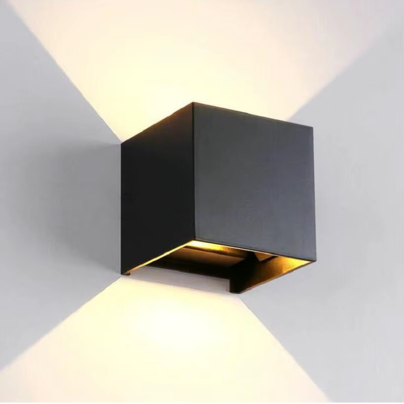 SNYKA LED Wandleuchte modern Cube in Grau, 12W dimmbar und verstellbar, wasserdichte Außenleuchte für Garten und Terrasse - Bild 2