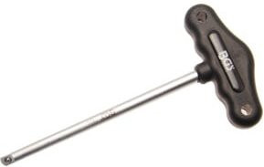 BGS T-Griff 7800 Abtrieb Außenvierkant 6,3 mm (1/4 Zoll) aus Edelstahl in Silber, Länge: 230 mm - Bild 1