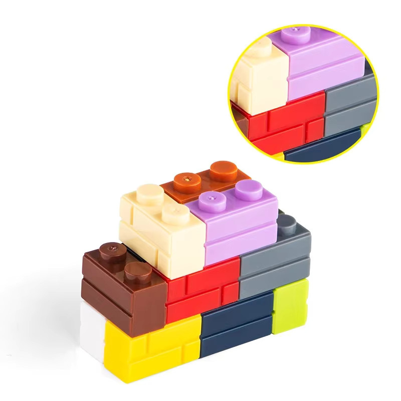1x2dots Moc The Wall Brick, Kleine Bausteine, Mix Color, 60-teiliges Set - Bild 2