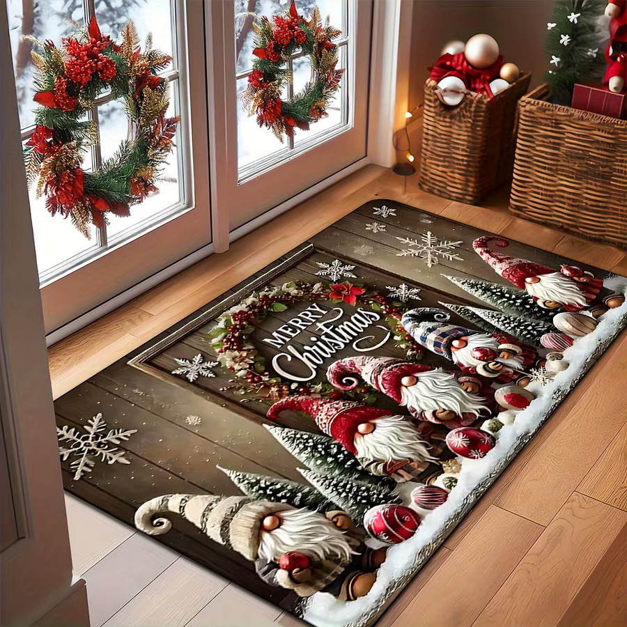 ZZN Weihnachtliche Fußmatte mit Weihnachtsmann-Design in Multicolour, B/T: 60 x 40 cm - Bild 2