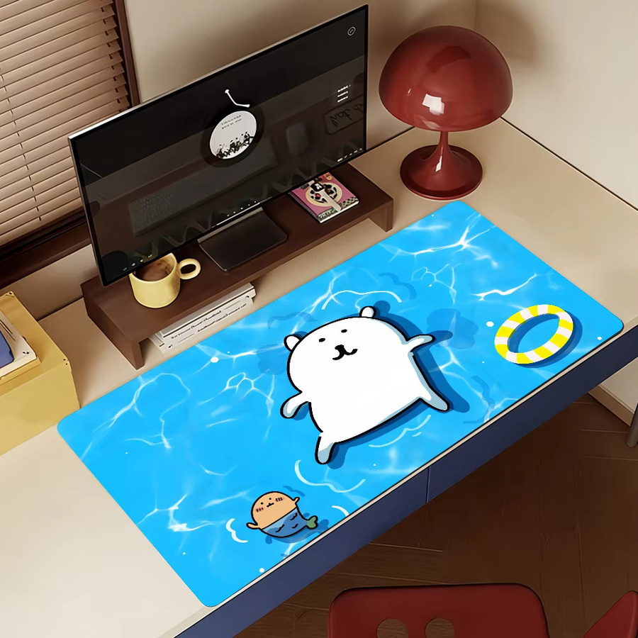 J-Joke B-Bears Mauspad Cartoon Design in Blau, rutschfeste Gummi-Schreibtischunterlage für Gamer und Büro - Bild 3