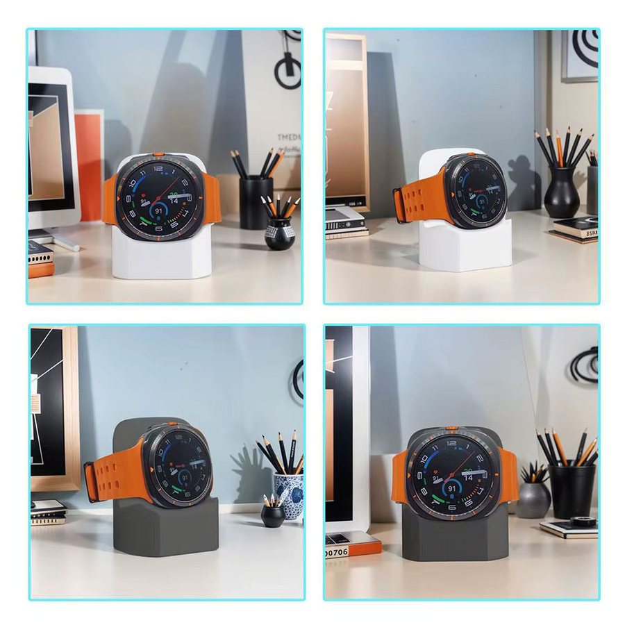 Kabellose Ladestation für Samsung Galaxy Watch 7 Ultra in Weiß mit rutschfestem Halter - Bild 3
