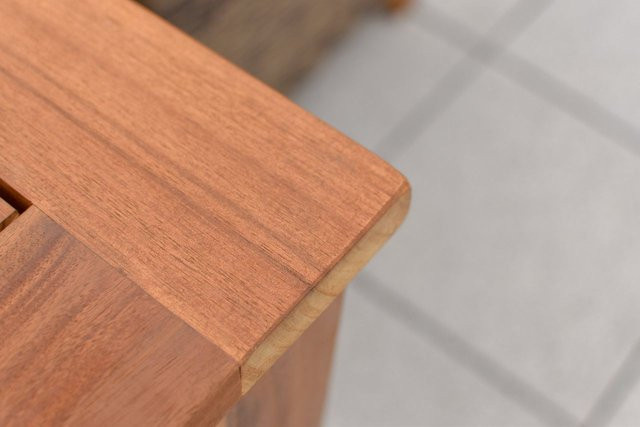 Merxx Massivholz Akazientisch in Braun, B/T/H: 100 x 100 x 75 cm - Bild 2