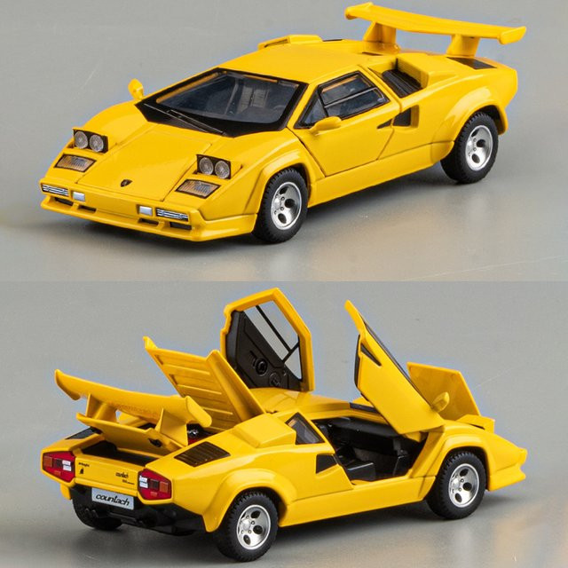MAKEDA Countach LP500S V12 Sportwagenmodell, Maßstab 1:32, mit Licht und Sound - Bild 1