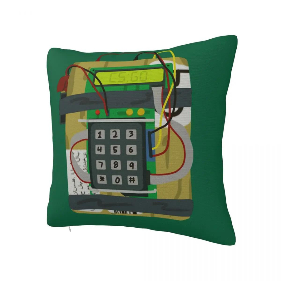 Evich Kissenbezug Counter Strike Bomben Design Vintage Stil, B/B/B: 50 x 50 x 50 cm, Mehrfarbig - Bild 2