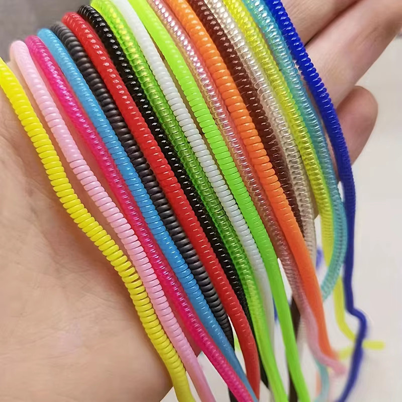 Bunter Federkabelschutz für USB-Ladekabel und Kopfhörerkabel, 1,4 m Länge, Multicolour - Bild 2