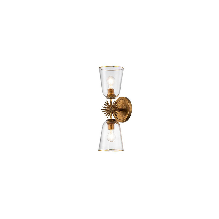 Elstead Lighting Staring Wandleuchte Goldfarben mit transparentem Glas - Bild 1