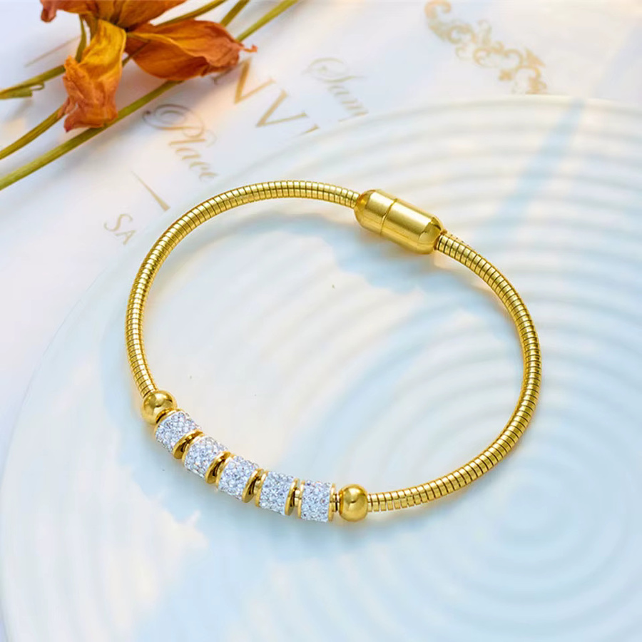 Yupsk Armband, Edelstahl, Gold, Perle, Kristall, Damen - Bild 2