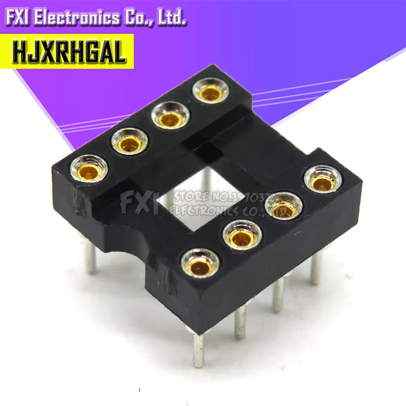 10er Set Runde Loch IC Buchse Stecker DIP Steckdosen in Schwarz - Bild 1