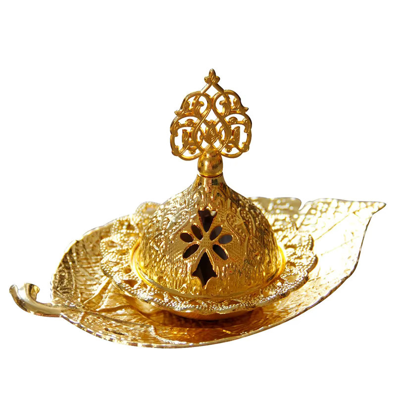 Retro Weihrauchstäbchenhalter Mini Krone aus Kupfer in Gold für deine Dekoration - Bild 3