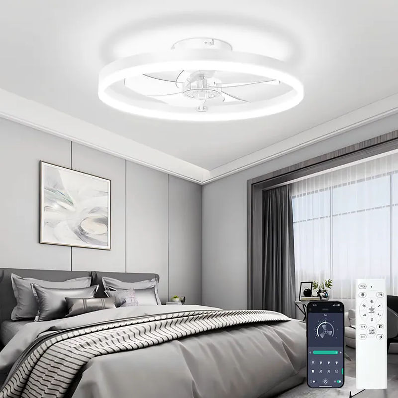 IRALAN 3-in-1 Smart Deckenventilator mit LED-Licht in Weiß, reversierbarer Ventilator mit großem Luftvolumen für Schlafzimmer und Esszimmer - Bild 2