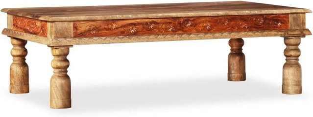 vidaXL Couchtisch aus Massivholz Mango und Akazie in Braun, B/T/H: 110 x 60 x 38 cm - Bild 1