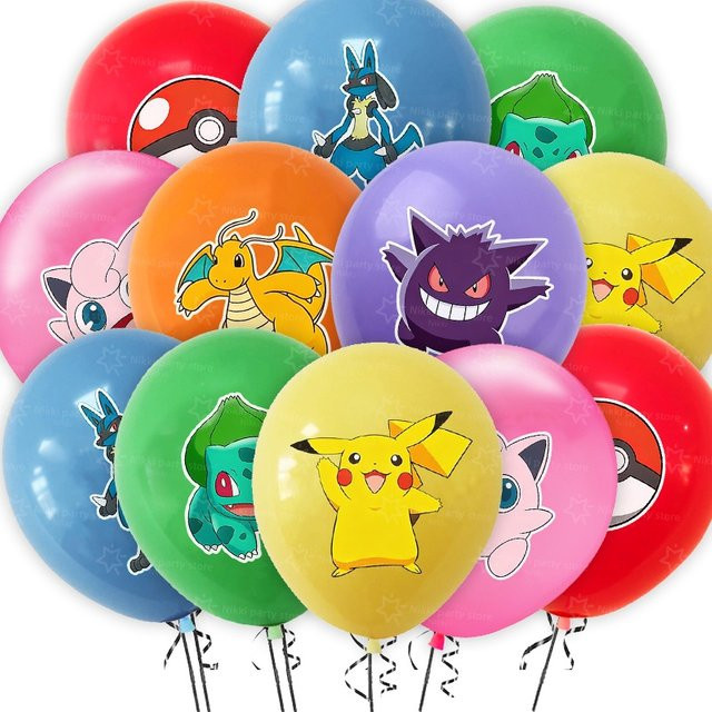 TAKARA TOMY Pokemon Pikachu Latexballons für Kindergeburtstage, Mehrfarbig, Durchmesser: 30,48 cm - Bild 1