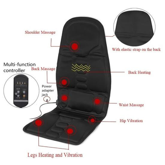 CAR SHOW Massagekissen für Nacken und Rücken aus Polyester und Schwamm, weich und ergonomisch geformt, Unisex - Bild 2