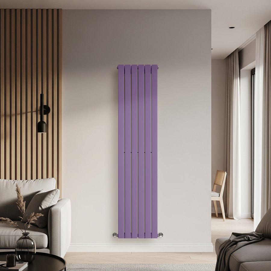 Einlagiger Design-Heizkörper Delta Vertikal in Lila (Lush Purple), Höhe: 178 cm, Breite: 42 cm - Bild 1