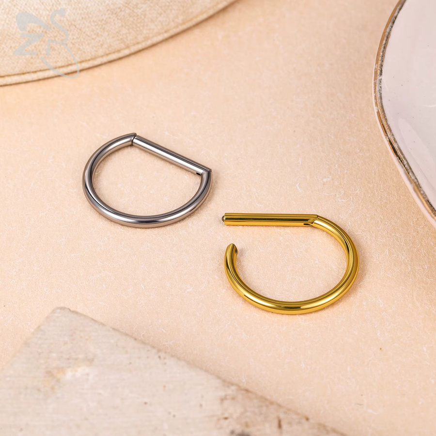 ZS Septum Ring, Titan, Silber, 14G, Unisex - Bild 1