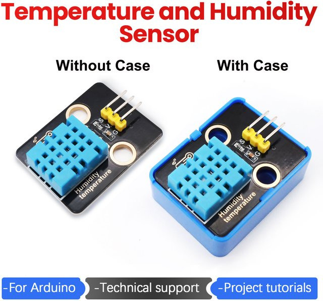 Keyestudio DHT11 Temperatur- und Feuchtigkeitssensor in Blau für Arduino, Raspberry Pi und Lego DIY zur Heimumgebungsüberwachung - Bild 1