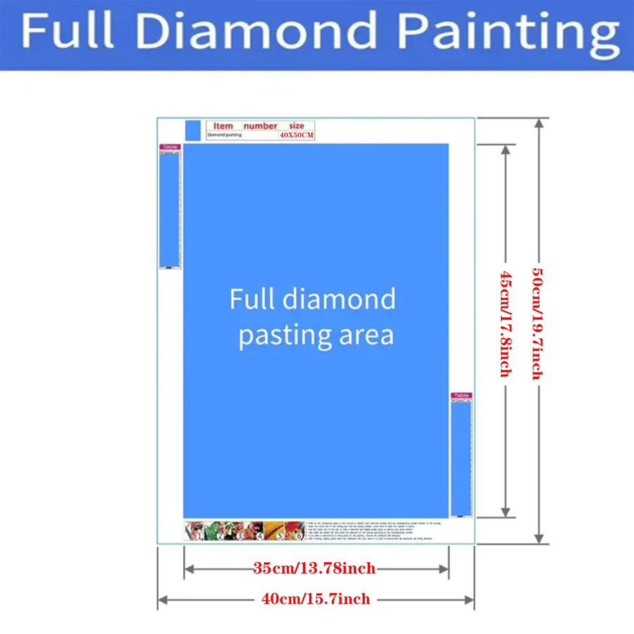 YZMLY DIY-Diamant-Malerei-Set Wasserstadt in Multicolour, Wanddekoration B: 40,0 cm, H: 30,0 cm - Bild 3