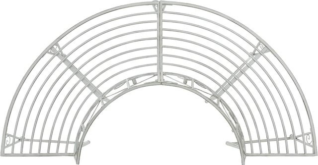 VD Home Furnishing Baumbank 4-Sitzer aus Stahl in Antikweiß, B/T/H: 160 x 80 x 89 cm - Bild 1