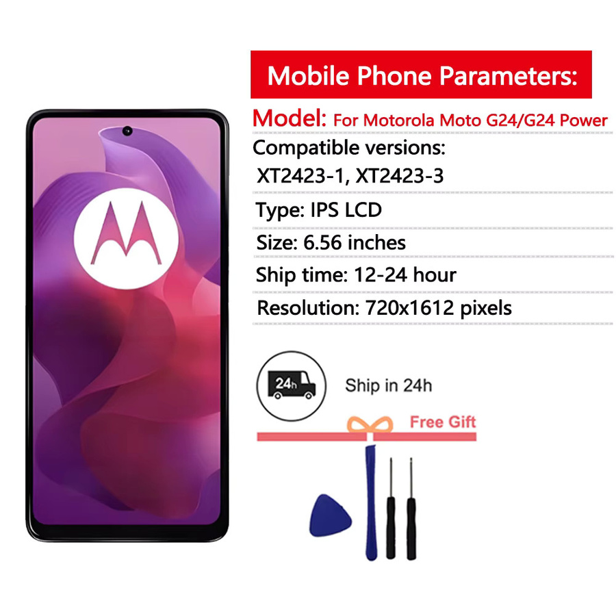 Motorola Moto G24 und Moto G24 Power LCD-Display mit Touchscreen-Digitizer-Einheit als Ersatzdisplay - Bild 2