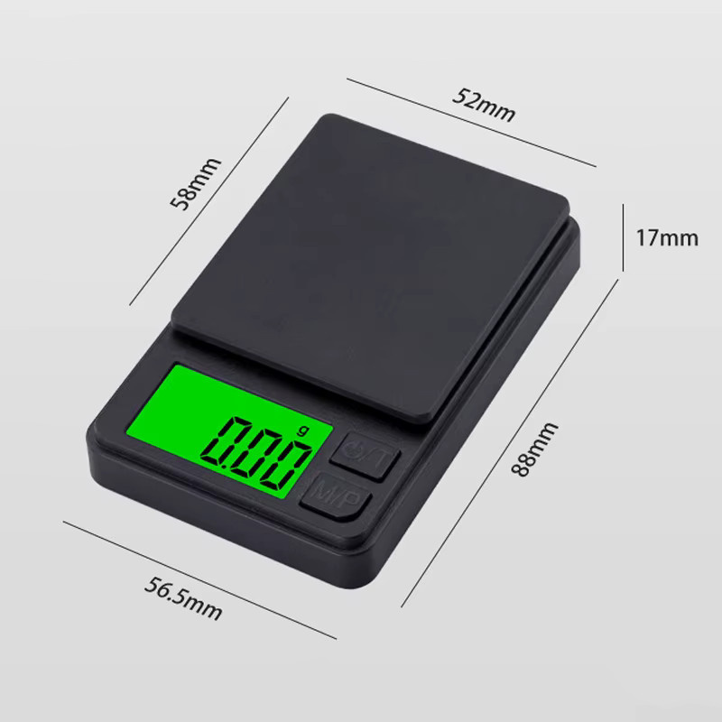 Hochpräzise Mini-Digitalwaage für Schmuck mit LCD-Hintergrundbeleuchtung, Schwarz - Bild 3