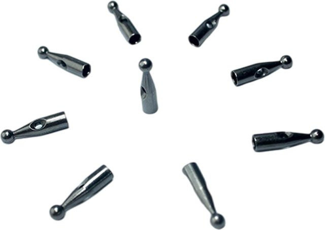 10 Stück Cherish Eyes Schirm-Endkappen aus Metall in Silber für 4mm Speichen zur Schirmreparatur und für DIY-Projekte - Bild 1