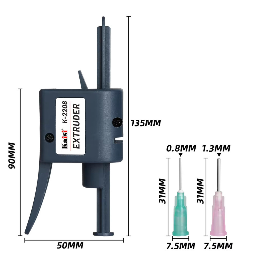 Kaisi K-2208 TubeMate Lötpaste-Extruder mit 2 Nadeln für grünes Öl und Klebstoffe - Bild 3