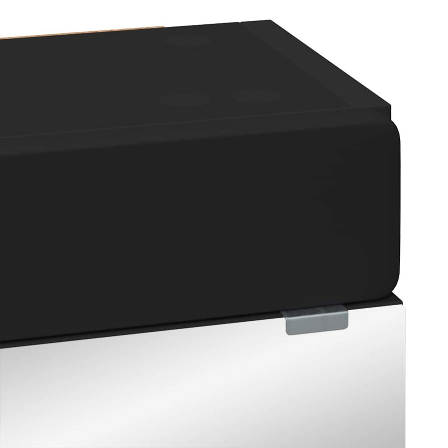 vidaXL Badezimmerspiegelschrank TULUM in Schwarz, modern und wandmontiert, B: 60 cm, T: 16,5 cm, H: 78 cm - Bild 6