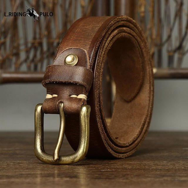 L.RIDING PULO Ledergürtel, braun, 115cm, Unisex - Bild 1