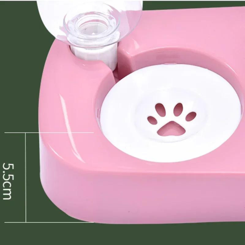 Automatischer Futterautomat und Wasserbrunnen für Hunde und Katzen von Yiran Furniture mit erhöhtem Ständer aus Kunststoff - Bild 2