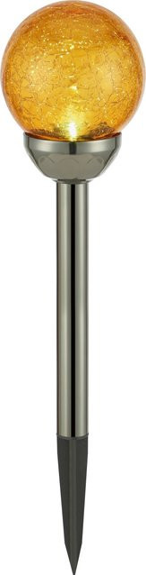 Solar-LED-Dekokugel in Orange mit warmweißem Licht, Durchmesser: 10 cm, Höhe: 44 cm - Bild 1