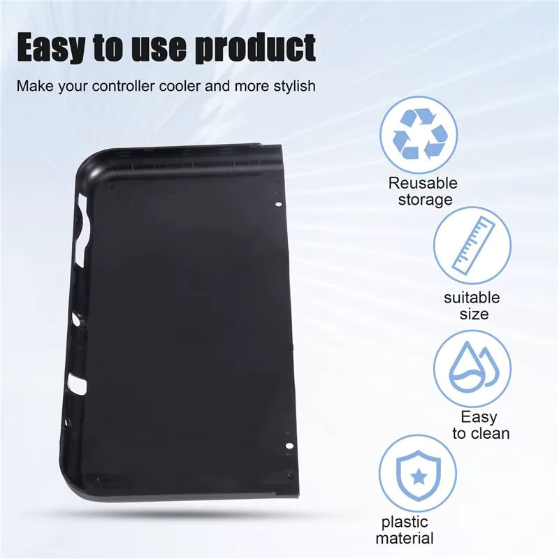 B50B-Durable Gehäuseabdeckung für New 3DS XL und New 3DS X, Vorder- und Rückseite Frontplatten-Set, Schwarz - Bild 2