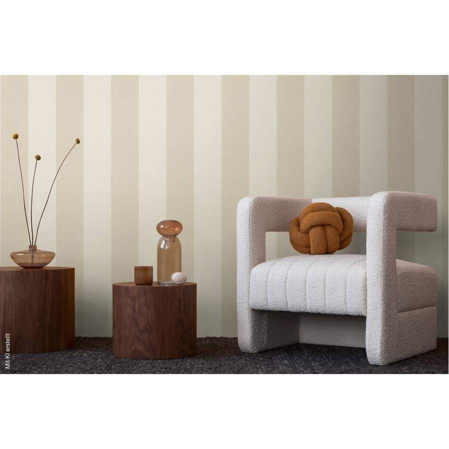 A.S. Création Vliestapete mit Streifen in Braun und Beige, B/H: 53 x 1005 cm - Bild 2
