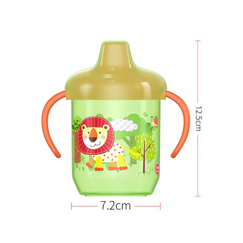 Baby Entenschnabel Trinkbecher mit Doppelgriff für unabhängiges Trinken in Rot - Bild 2