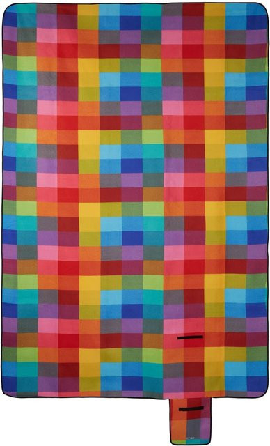 Relaxdays Picknickdecke bunt kariert aus Polyester und Aluminium, wasserdicht und wärmeisolierend, B/T: 200 x 300 cm - Bild 1