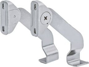 Hettich Schubkastenträger für stufenlose Neigungsverstellung in Stahl Aluoptik Silber Matt - Bild 1