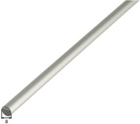 GAH Alberts Rundstange glatt aus Aluminium in Silber eloxiert, Durchmesser: 6 mm, Länge: 1000 mm - Bild 1